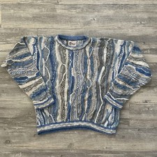 Vintage 90s Coogi Classic 3D Multicolored Knit Sweater Size Medium Hip-Hop