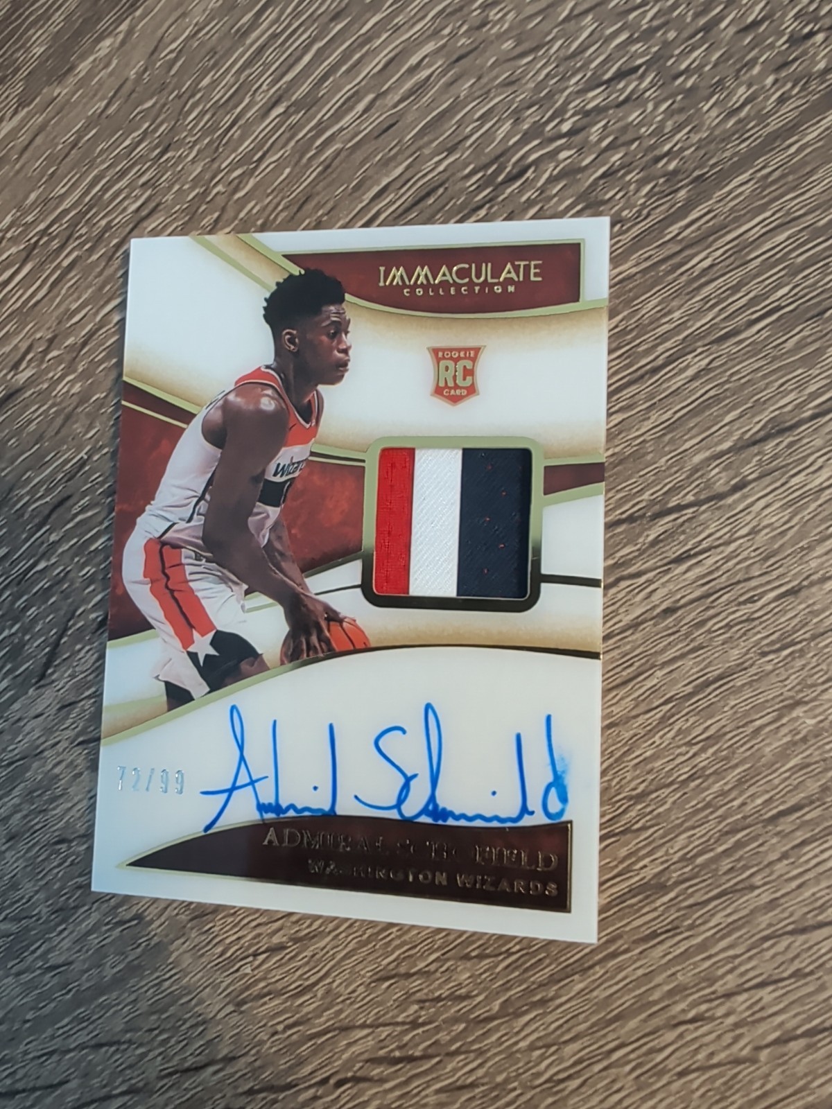 Admiral Schofield 2019 Panini Immaculate Collection #109 RC Patch Auto /99 RPA view 3