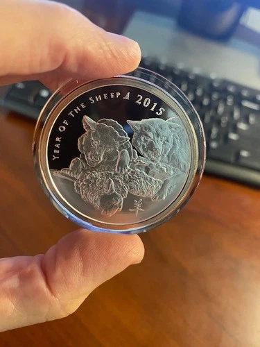 2015 2OZ Year of the Sheep Proof - "ONLY TWO" - COA Hand Signed by Chris Duane