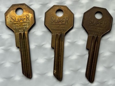 Vintage  Key Blank  SUPER Lock And Products Co.  Buffalo New York Marked PC-49