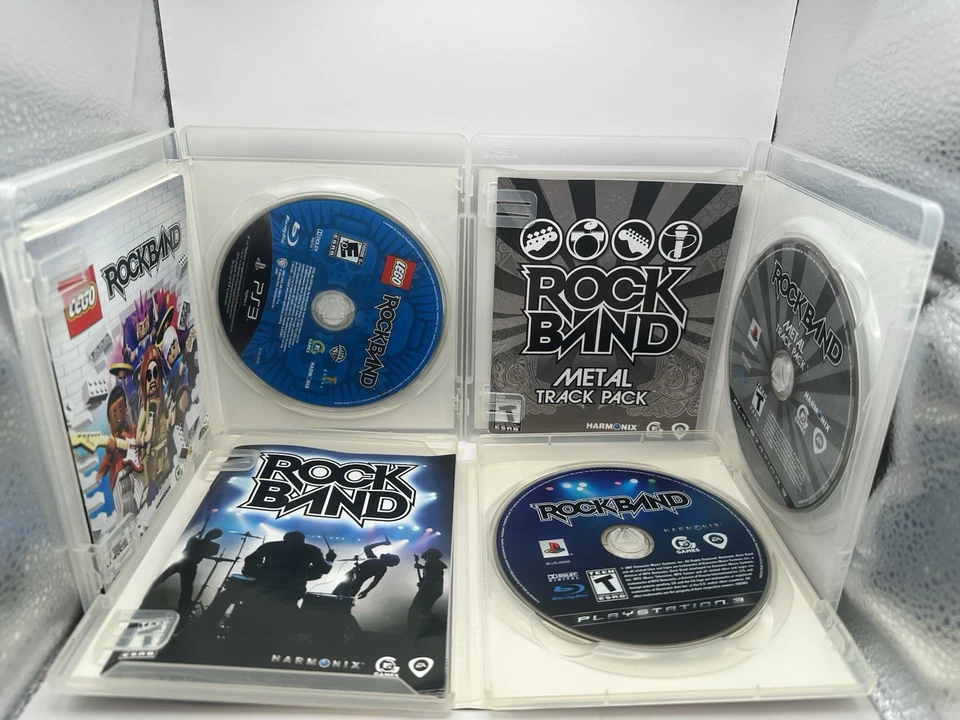 Rock Band Metal Track Pack Lego PS3 Games LOT Bundle CIB Manuals Near Mint Discs - Image 4 of 4