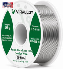 0.5Mm Lead Free Solder Wire, Rosin Core Solder for Electronics, Sn97/Ag0.3/Cu0.7