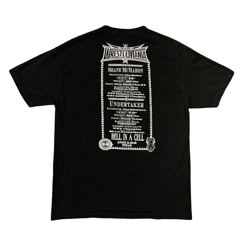 WWE Wrestling Wrestle Mania 2016 Shane McMahon vs. Camiseta The Undertaker Talla L Foto 2 de 4