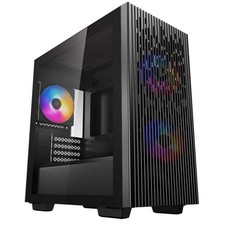 DeepCool MATREXX 40 3FS Gaming PC Case, Black Micro Tower Chassis Color LED Fans