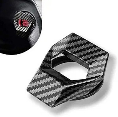 Zinc Alloy Engine Start Stop Button Cover Protector, Unive Color: Carbon Fiber