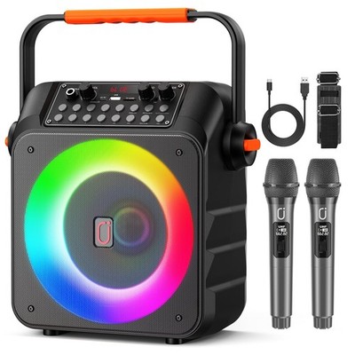JYX WM-T21-T Portable Party Speaker with 2 Wireless Karaoke