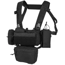 YAKEDA Tactical Chest Mini Rig Vest/Training Mini Rig Adjustable & Detachable...