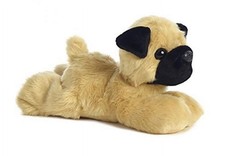 Aurora Mini Flopsie Mr.Pugster Pug Brown 8 Inch Plush Stuffed Animal