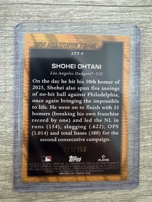 Topps 2026 Series 1 2025 All-Topps Team Shohei Ohtani Blue Foil