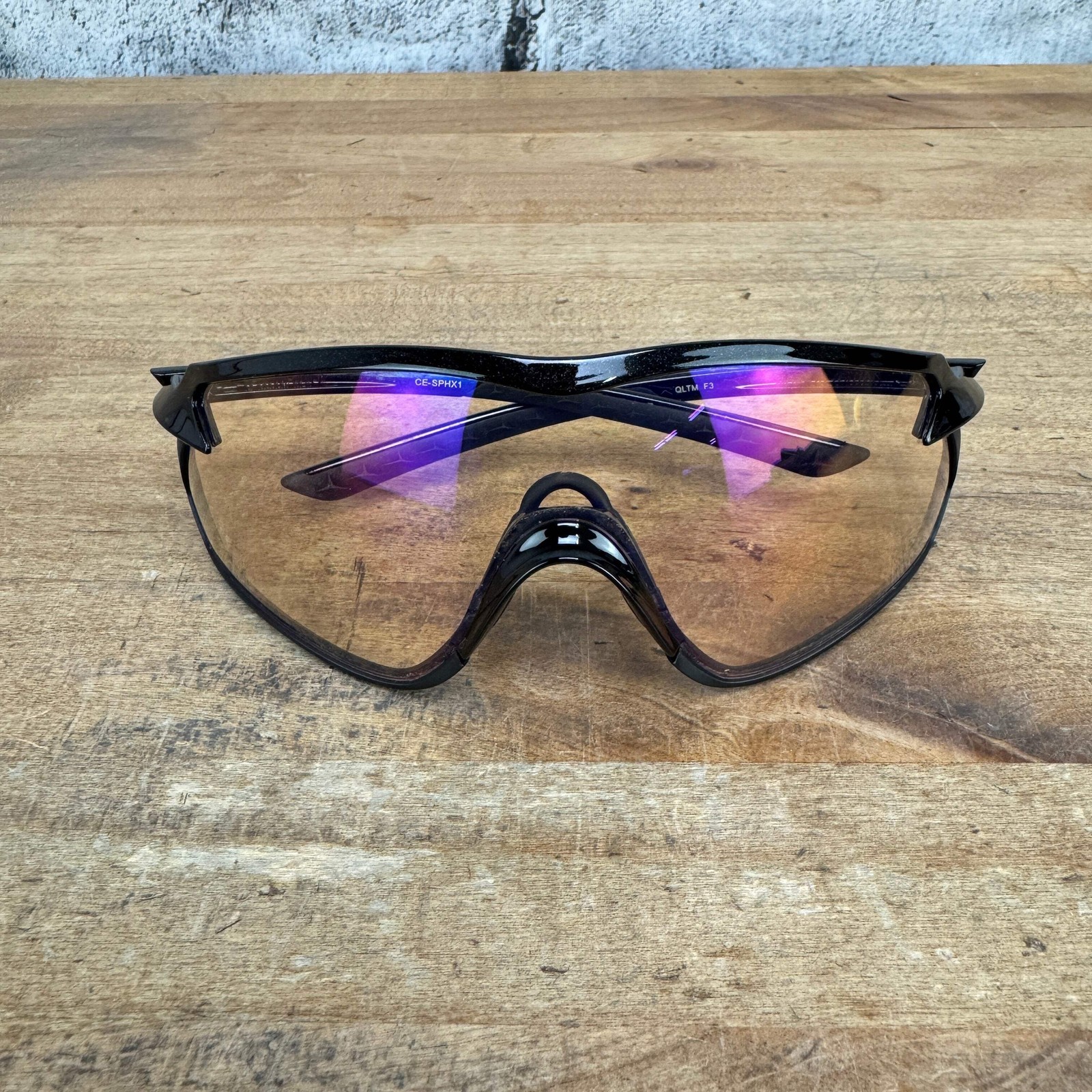 Shimano S-Phyre Black Cycling Sunglasses w/ Photochromic/Clear Lenses & Case 28g