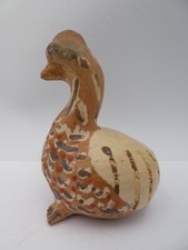 VINTAGE SOUTH AMERICAN PAINTED BIRD STATUE TRIBAL ORNAMENT POTTERY
