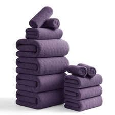 Luxury Bath Towels Set - 12 Piece 4 Large Bath Towels,4 Hand Towels,4 Washcl...