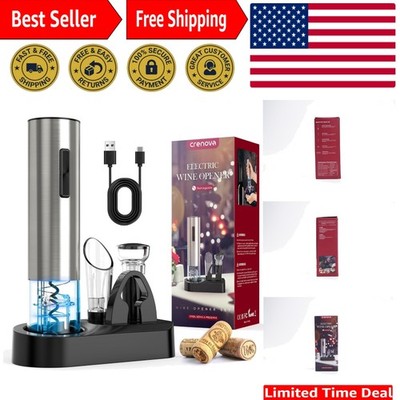 Effortless Electric Wine Opener & Pourer Set with Vacuum Seal - Gift Ready!