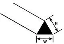 MRT-60 Triangular Rod.060 10 PLS90843 Plastic Building Supplies
