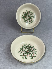 Lenox Holiday 24K Gold Rim Small Fruit Dessert Bowl 5.25” SET OF 2 MULTI AVAIL