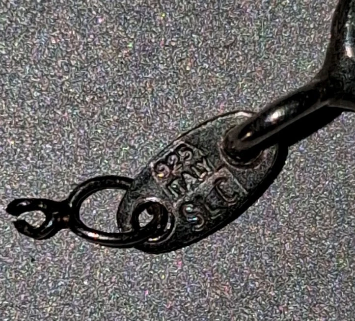 Collar de platino cadena rota para dama Foto 3 de 4