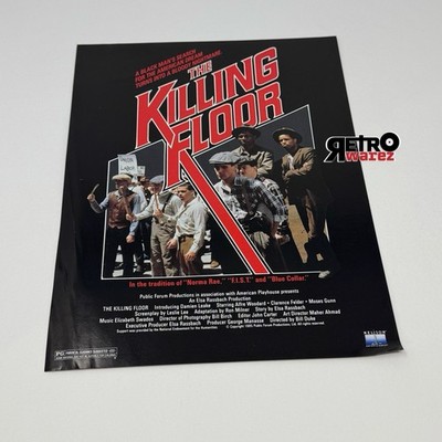The Killing Floor 1985 VHS Movie Promo AD Slick Flyer 8.5x11  Dennis Farina
