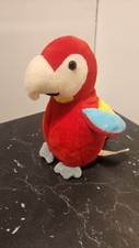 Laber-Tiere Talking Parrot Paul Plush Toy - Red, Interactive Sound, 2009