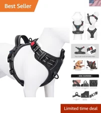 No Pull Adjustable Dog Harness for Small Dogs - Reflective with Easy Handles
