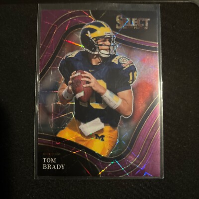 2022 Panini Select Draft Picks 130 Tom Brady Purple Lazer Prizm Mint