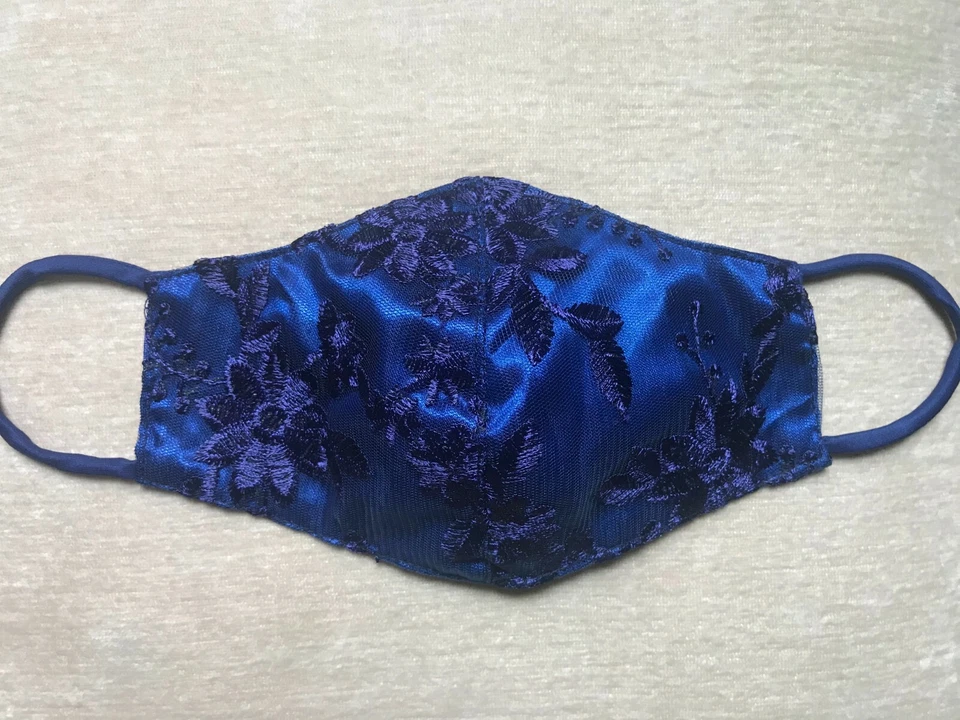 2 Pack Fashionable Lace/Silk Face Mask - Image 2 of 4