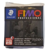 Lot of 4 Fimo Professional Soft Polymer Clay 2oz-Black