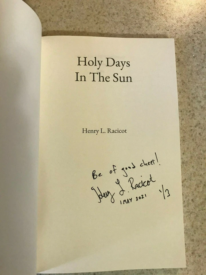 Holy Days In The Sun/Henry Racicot, Signed+Original 5x7 Painting 1 of set of 3 - Image 2 of 4