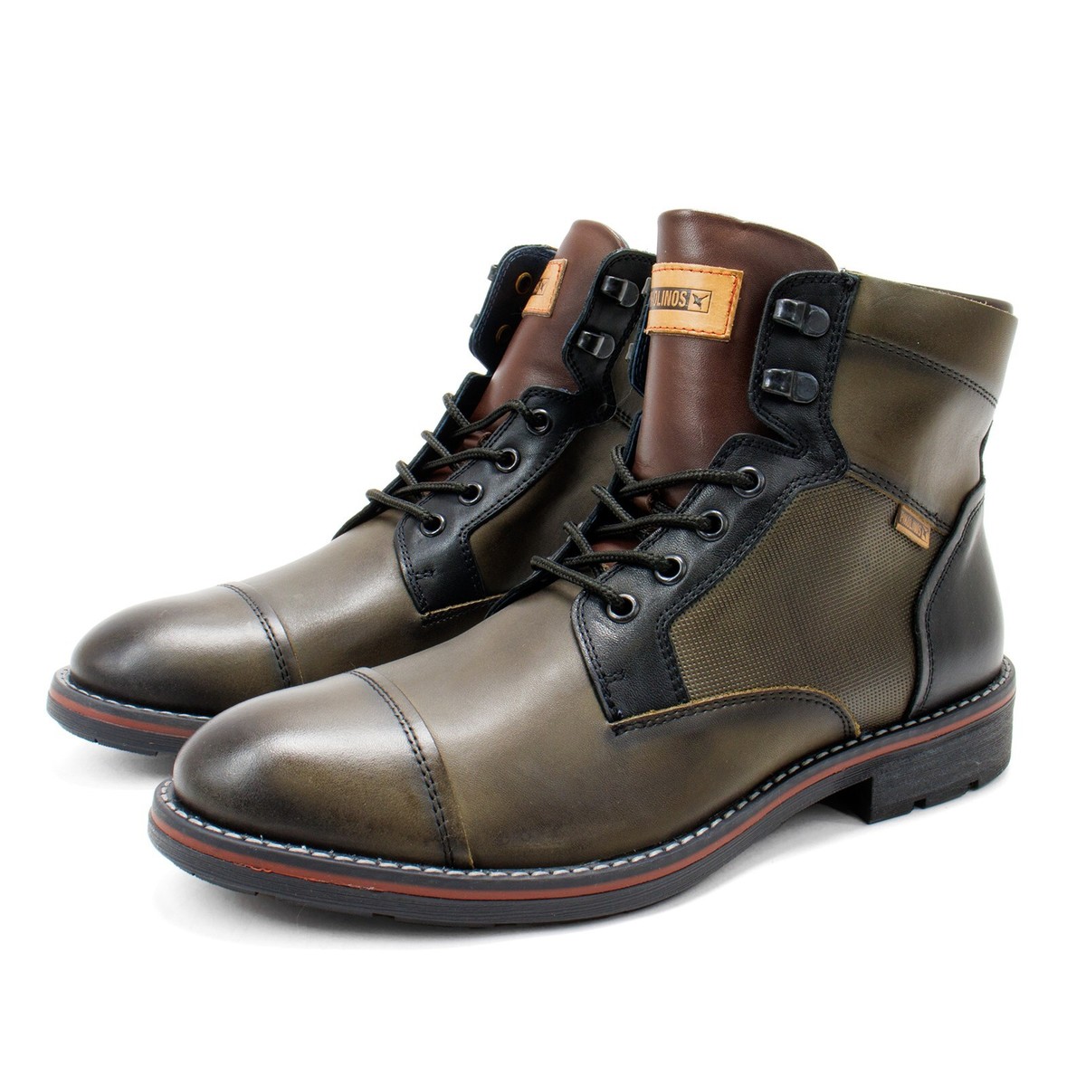 Pikolinos Men's York M2M Two-Tone Leather Lace-up Boots | eBay