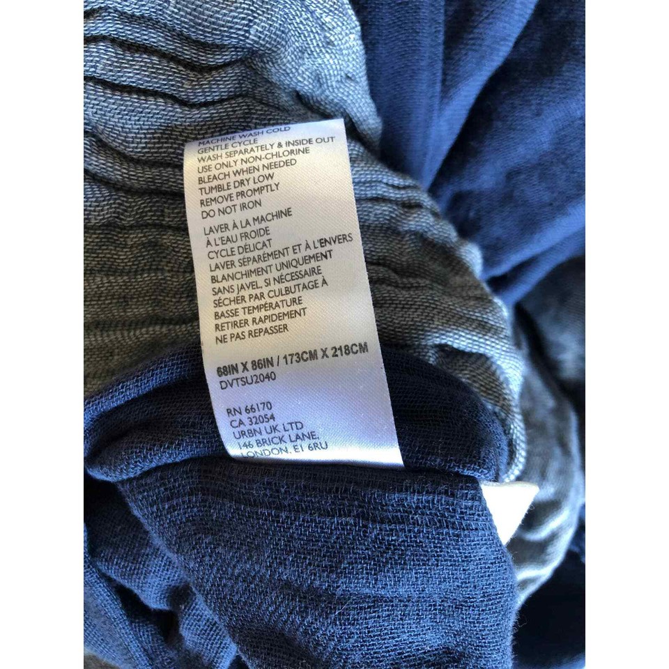 Anthropologie Reversible Airy Gauze Duvet Cover Twin Blue eBay