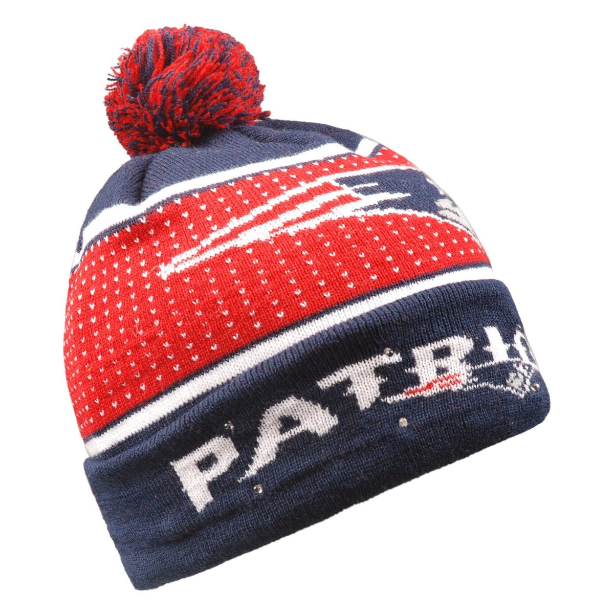 New England Patriots Big Logo Light Up Beanie Winter Hat Toque