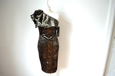 BADGLEY MISCHKA Glitzer Abendkleid UVP 570,00 € NEU! D32 (kl. 34)/4 Samt Kleid