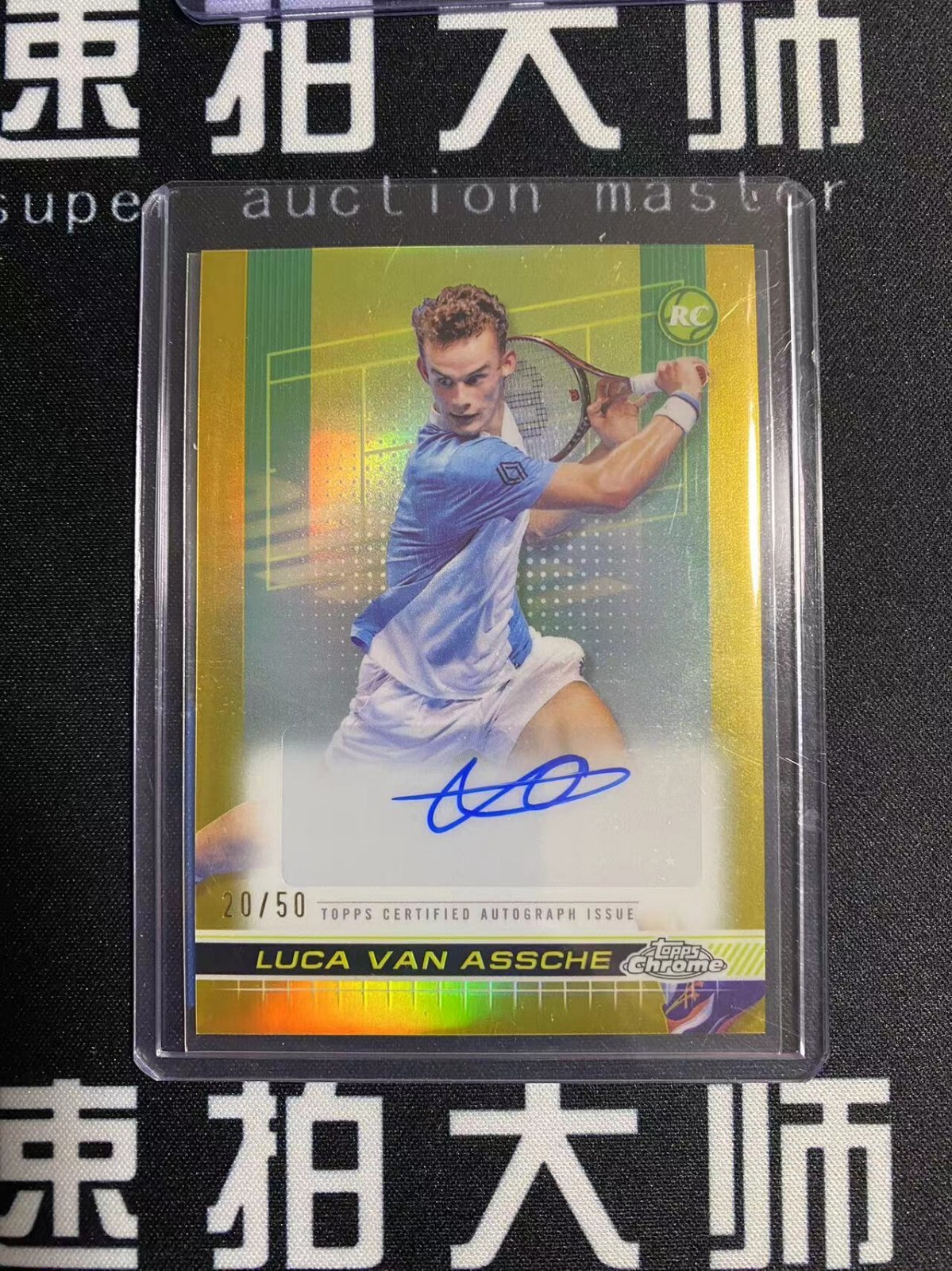 🦷2024 TOPPS CHROME TENNIS REFRACTOR GOLD AUTO RC LUCA VAN ASSCHE /50 eBay