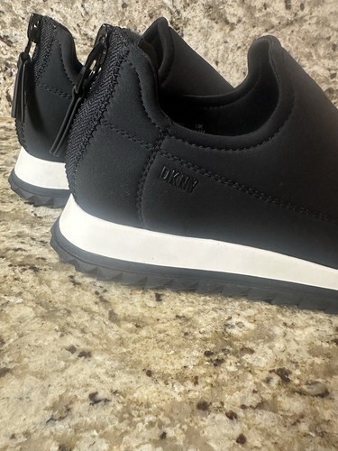 DKNY Women's Abbi Rubber Sole Knit Low-top Zip Sneakers Size 10 New - Picture 7 of 9