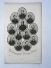 ANTIQUE CIVIL WAR ENGRAVING BOOKPLATE PRINT DEFENDERS OF THE UNION GENERALS 1865
