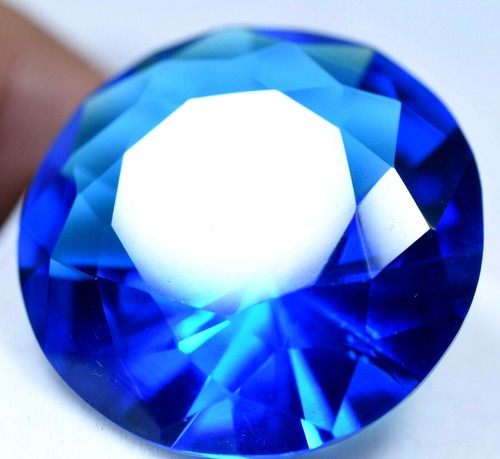Lab Created 64.55 Ct Beautiful Blue Tanzanite GGL Certified Diamond Cut Gemstone - Picture 5 of 6