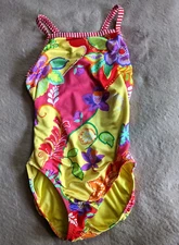 DOLFIN - UGLIES One Piece Swimsuit Womens Size 30 Yellow Red Orange Pink