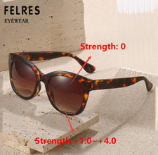 Women Retro Bifocal Tinted Reading Glasses Oversize Outdoor Shade Sunglasses New