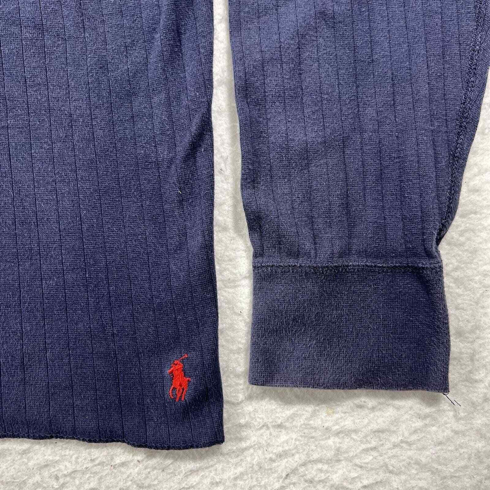 PONY Polo Ralph Lauren pigiama uomo grande blu navy manica lunga sotto camicia