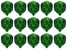 5 New Sets Harrows Plexus Standard Dart Flights Ships w/ Tracking - Green
