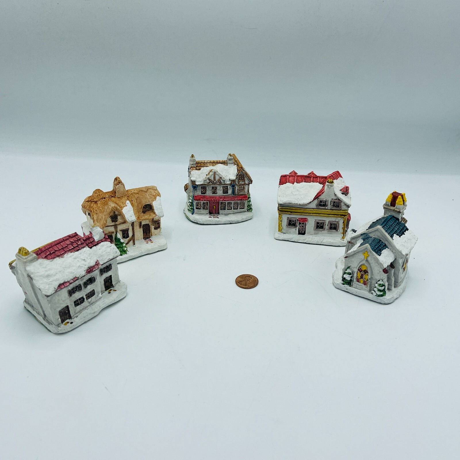 1988 Dickens Christmas Village RSVP Taiwan Holiday Houses 5-Piece Set