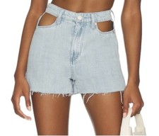 NWT Blank NYC Open Hip Cut Out High Waist Jean Shorts Size 28 Brand New