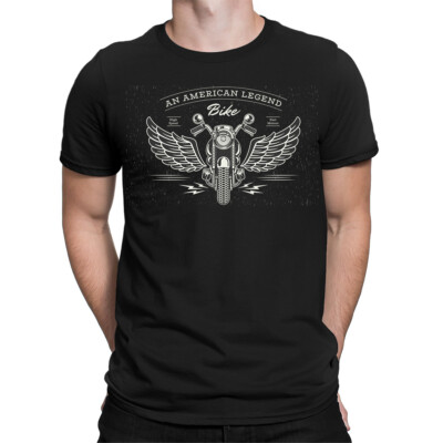 American Legend inspiriert Motorrad Biker T-Shirt für Männer lustig Unisex T-Shirt