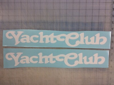 Yacht Club Trailer Decals (set of 2) any color