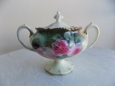 Antique RS Prussia sugar bowl with roses