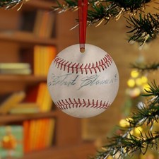 Roberto Clemente Autograph Baseball Christmas Tree Ornament