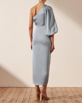 Brand New Shona Joy Luxe Tie Front One Shoulder Dress in Azure Size 6 | eBay Australia Brand New Shona Joy Luxe Tie Front One Shoulder Dress in Azure Size 6 | eBay Australia