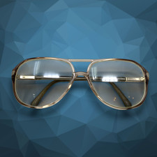 Vintage Luxottica Director Eyeglass FRAMES ONLY 140 mm Klixx 2 Gold Plated Italy