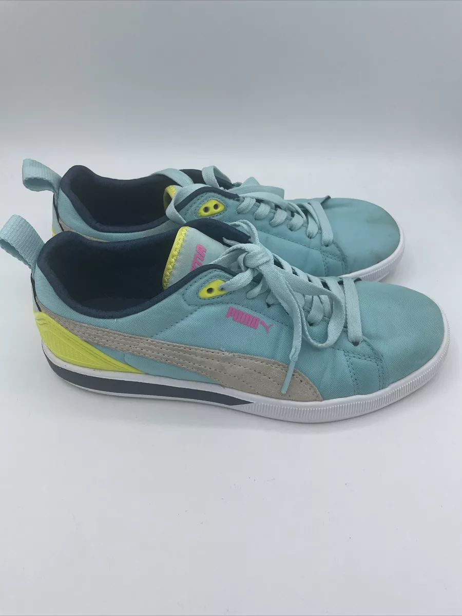 Puma Eco Ortholite Women s Athletic Running Shoes Sneakers Light Blue Yellow 8