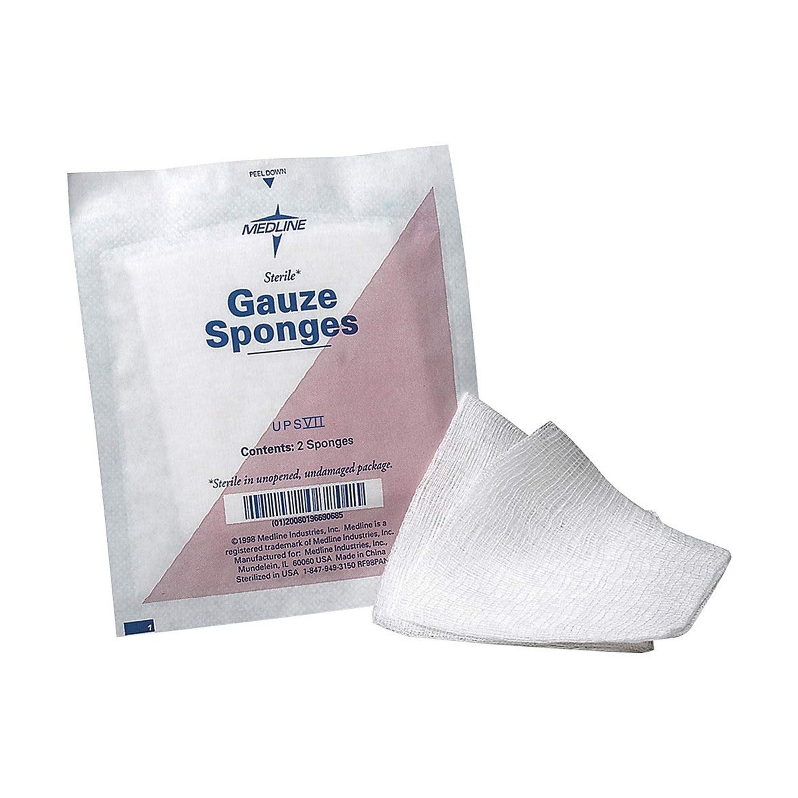 Medline Sterile 100% Cotton Woven Gauze Sponges, 3