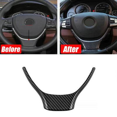Carbon Fiber Car Steering Wheel Lower Trim Cover For BMW 5 6 7 Series F10 F06